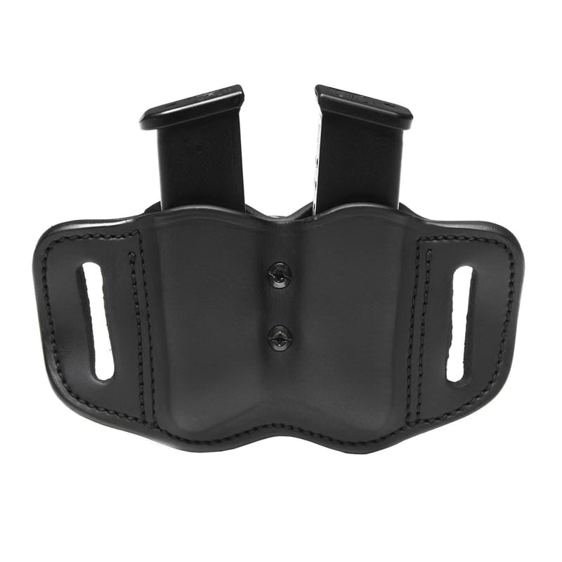 1791 Gunleather MAG F Double Magazine Carrier, Stealth Black - MAGF22SBLA - 1791 Gunleather