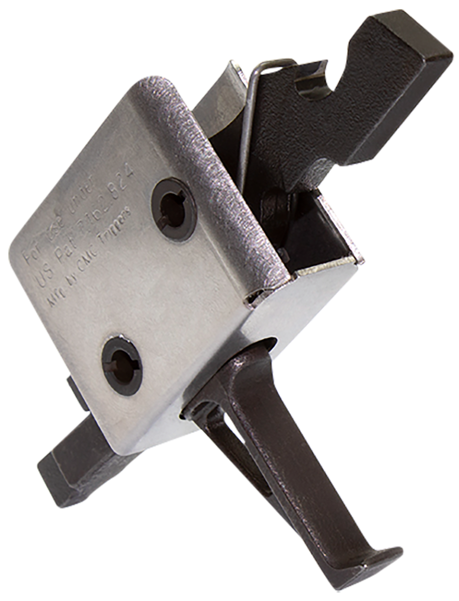 CMC Triggers Single-Stage Drop-in Large Pin Flat Trigger for Mil-Spec AR-15, AR-10 Style Rifles, Black/Silver - 91507 - Cmc
