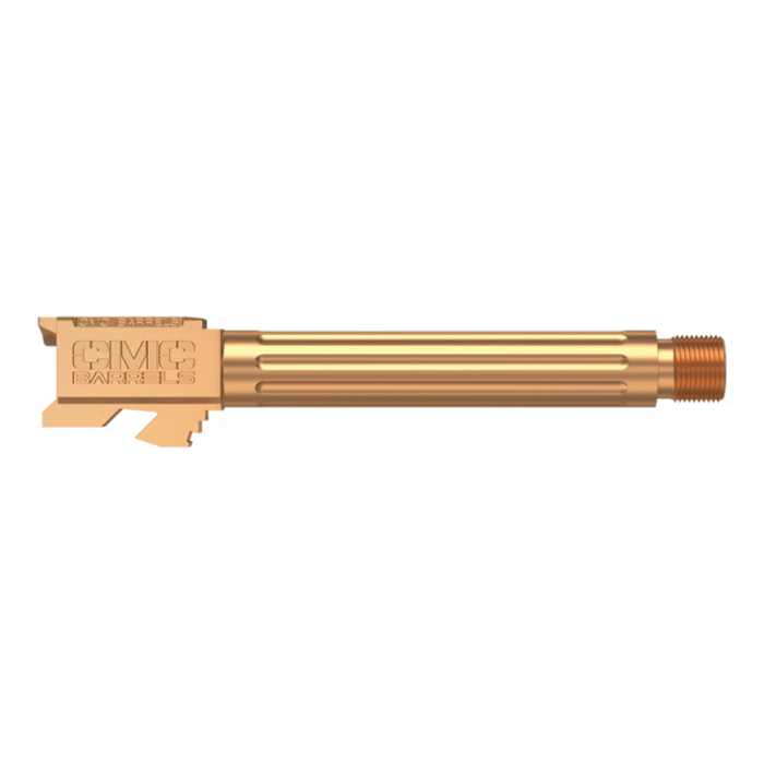 CMC Triggers Match Precision 9mm 4.48" Match Grade Fluted Threaded Barrel, Bronze TiCN - 75513 - Cmc