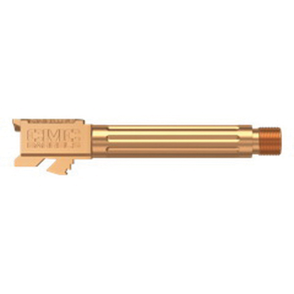 CMC Triggers Match Precision 9mm 4.01" Match Grade Fluted Threaded Barrel, Bronze TiCN - 75523 - Cmc
