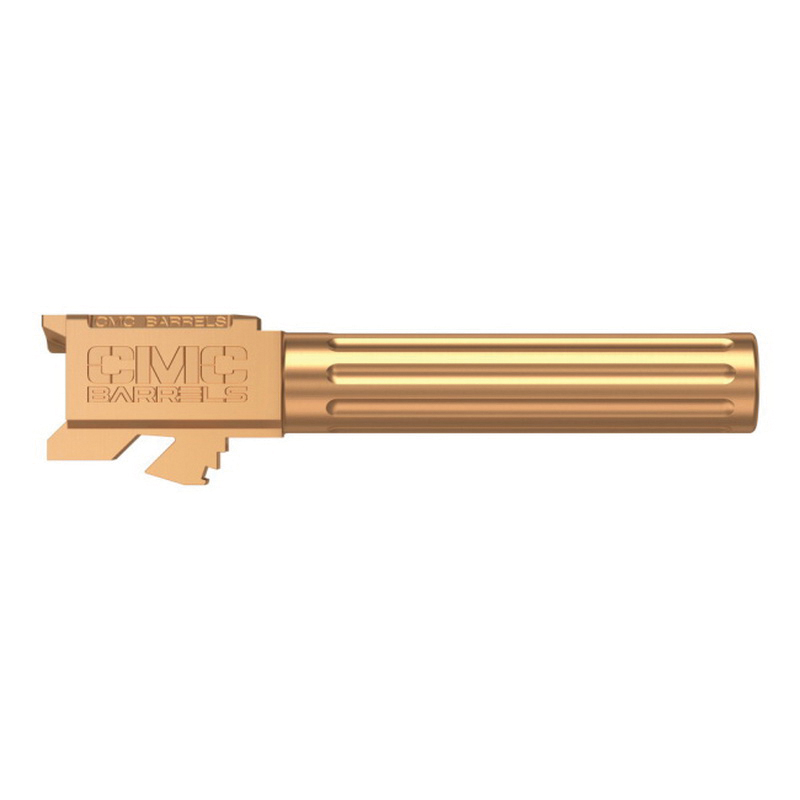 CMC Triggers Match Precision 9mm 4.01" Match Grade Fluted Non-Threaded Barrel, Bronze TiCN - 75524 - Cmc