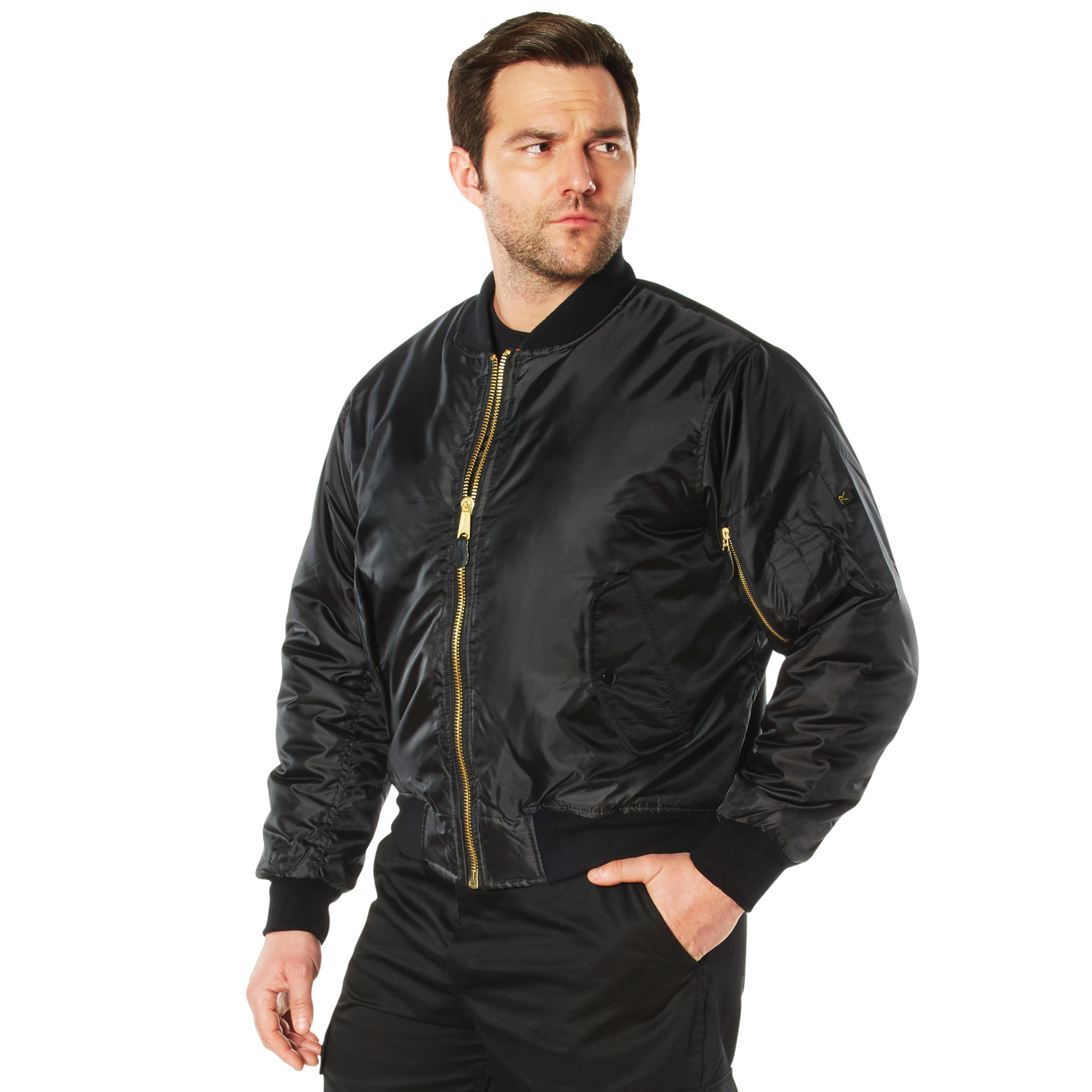 Rothco Rothco Concealed Carry Ma-1 Flight Jacket - Black, 4X-Large