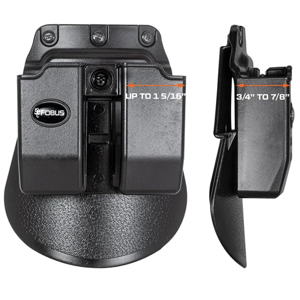 Fobus Double Magazine Pouch for 9mm/.40 (Glock and H&K USP), Black - 6900NDP - Fobus Usa
