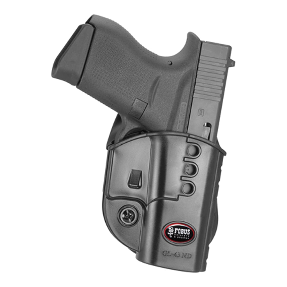 Fobus Evolution Right Hand Glock 43 Holster, Black - GL43ND - Fobus Usa