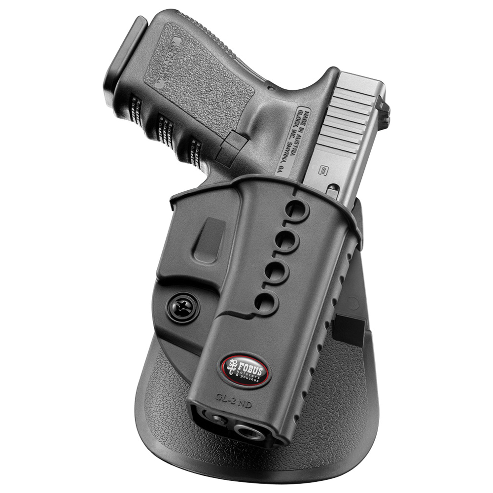 Fobus Evolution Left Hand Glock 17/19/22/23/34/35 Holster, Smooth Black - GL2E2RPL - Fobus Usa