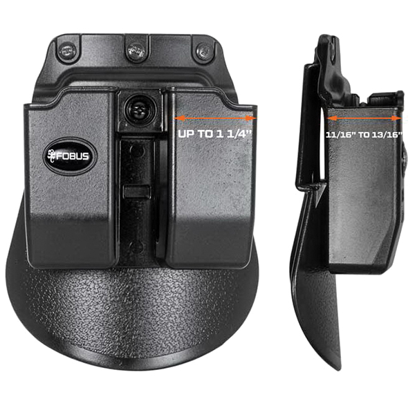 Fobus Double Magazine Pouch for 9mm/.40 (Except Glock), Matte Black - 6909NDP - Fobus Usa
