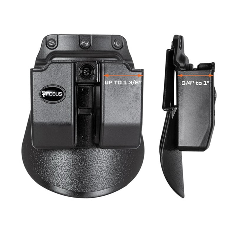 Fobus Double Magazine Pouch for .45 ACP, Black - 6945HP - Fobus Usa
