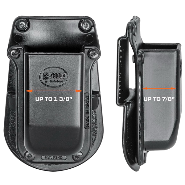 Fobus Single Magazine Pouch for 9mm/.40 Double Stack Magazine, Black - 3901G - Fobus Usa