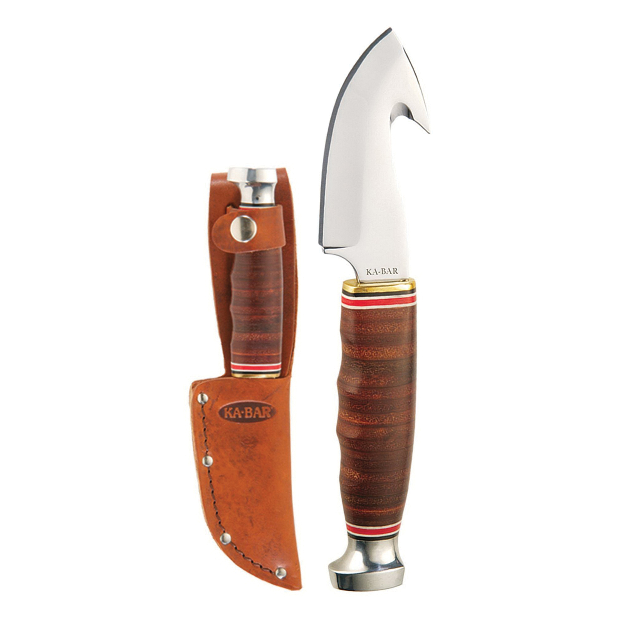 KA-BAR Game Hook Fixed Blade Knife, 3.25", Brown - 1234 - Ka-Bar