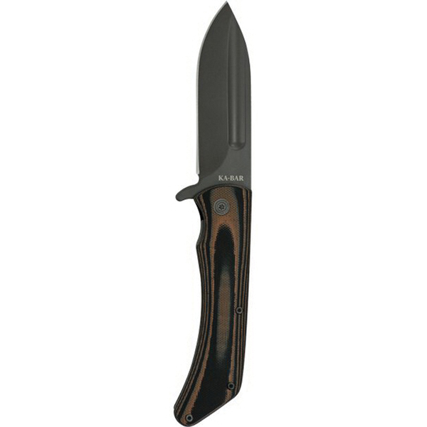 KA-BAR Mark 98 Spear Point Folder Knife, 3.5", Black/Brown - 3066 - Ka-Bar
