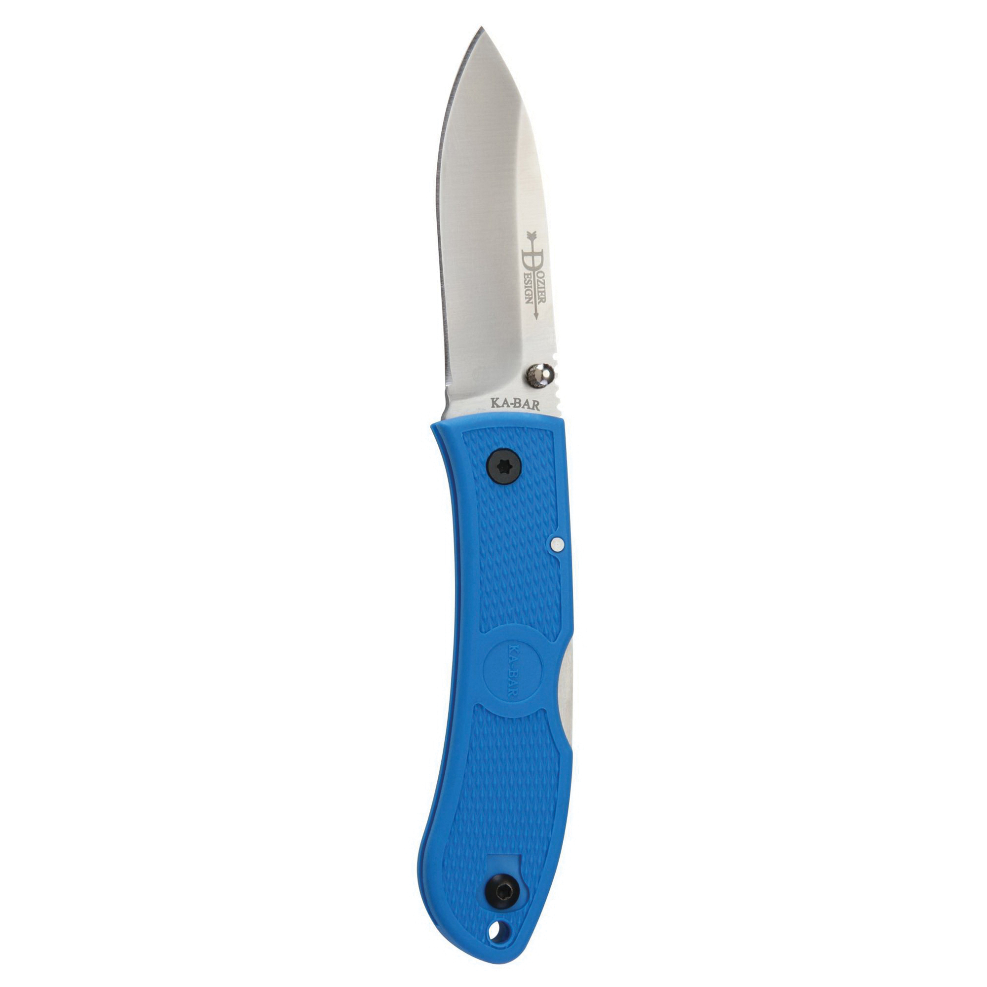 KA-BAR Dozier Drop Point Folding Knife, 3", Blue - 4062BL