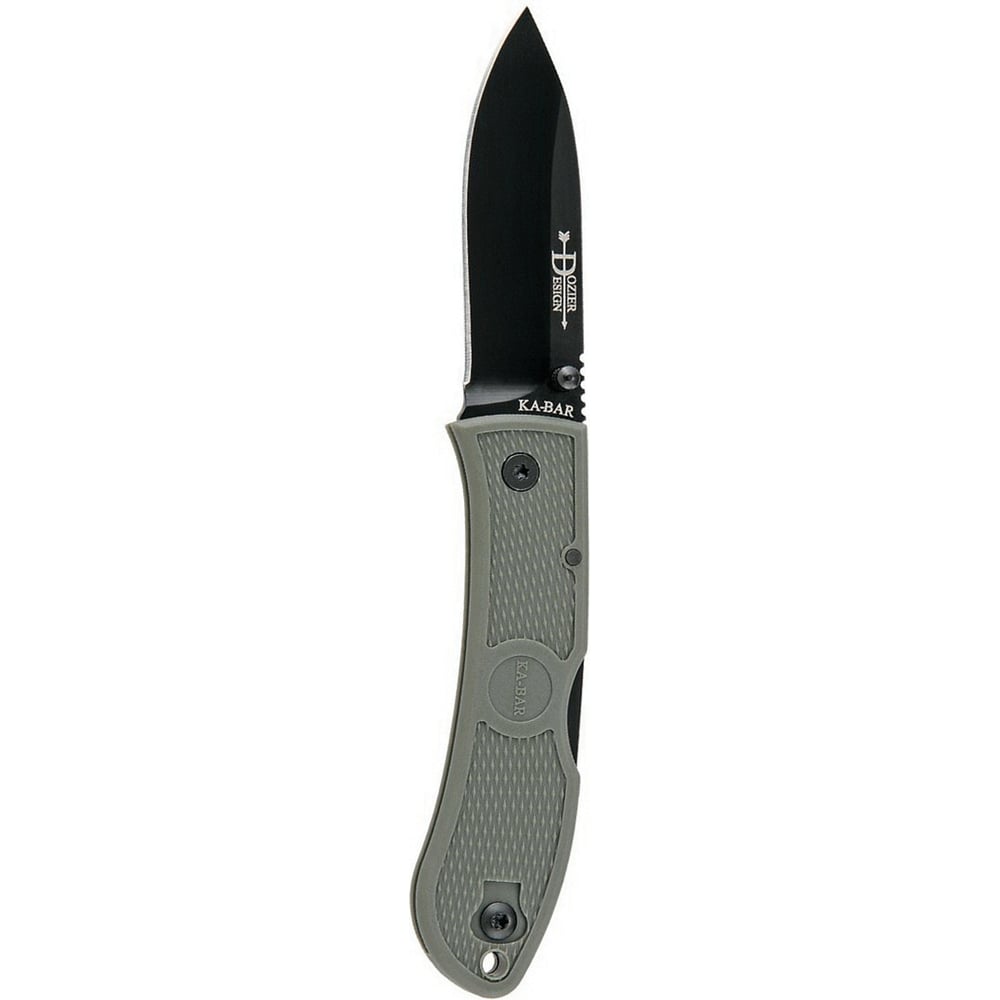 KA-BAR Dozier Drop Point Folding Knife, 3", Foliage Green - 4062FG - Ka-Bar