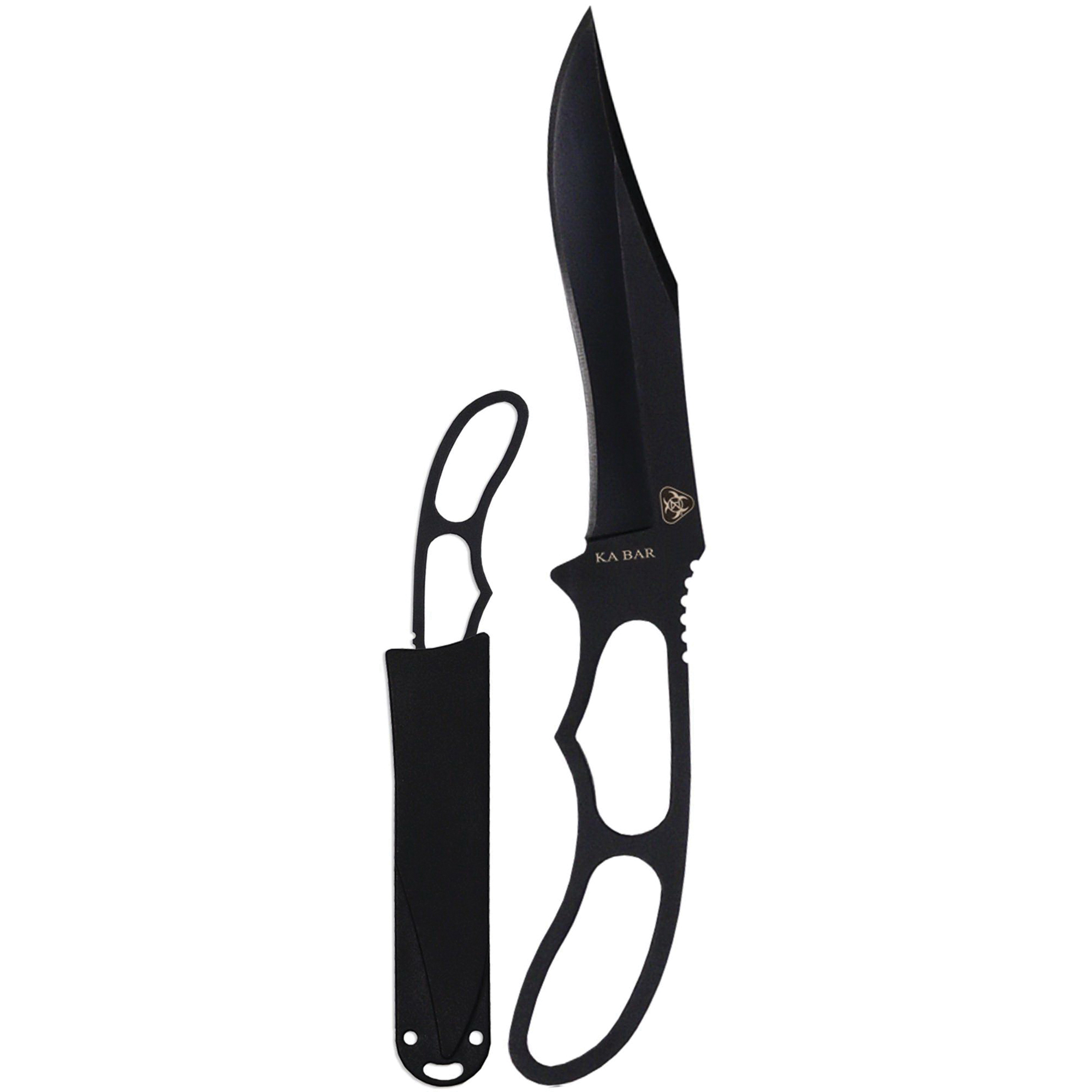 KA-BAR Acheron Recurve Skeleton Knife, 3.125", Black - 5699BP - Ka-Bar