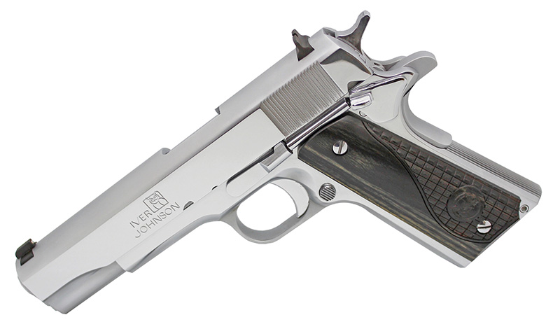 Iver Johnson Arms 1911 A1 Government .38 Super Pistol, Chrome - 1911 38CHRW - Iver Johnson Arms