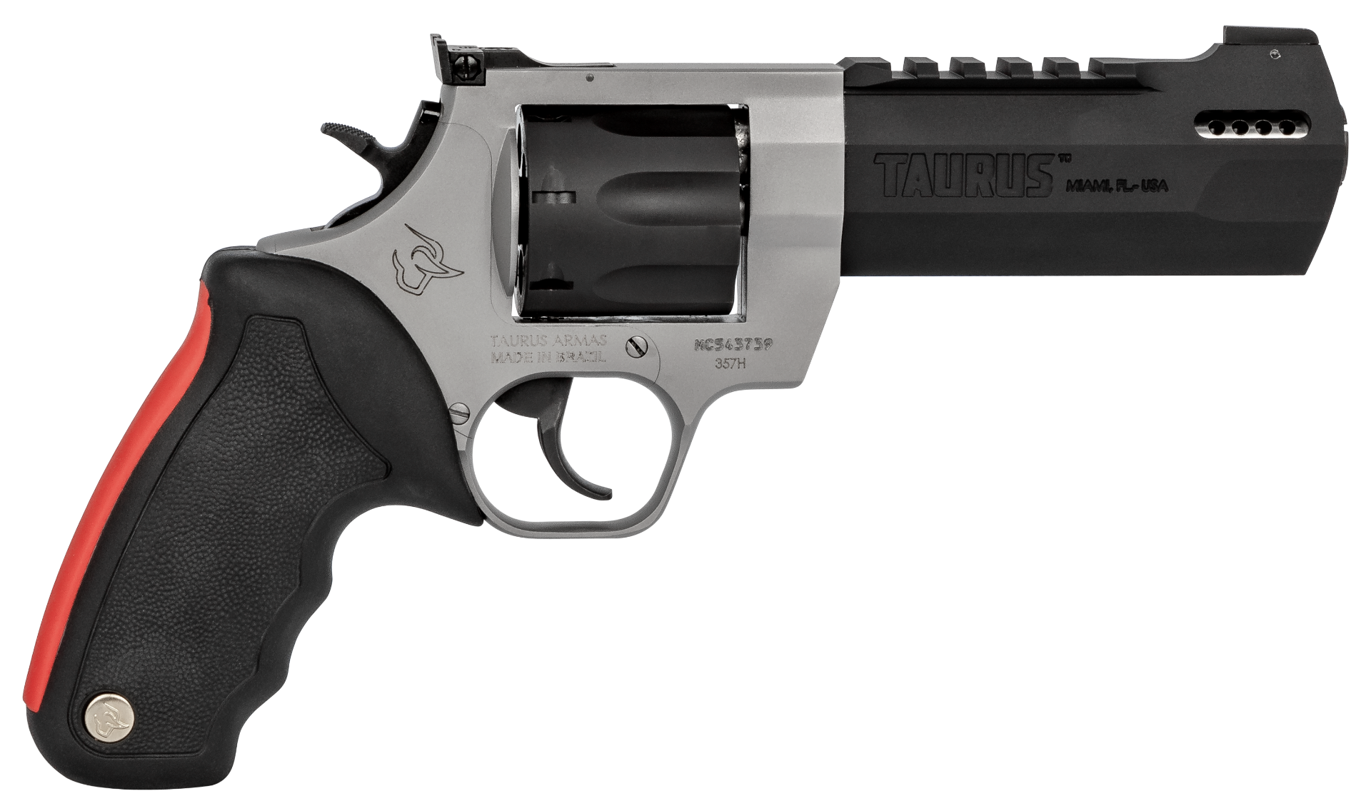 Taurus Raging Hunter Large 5.12" .357 Mag/.38 Spl +P Revolver, Matte Stainless - 2-357055RH