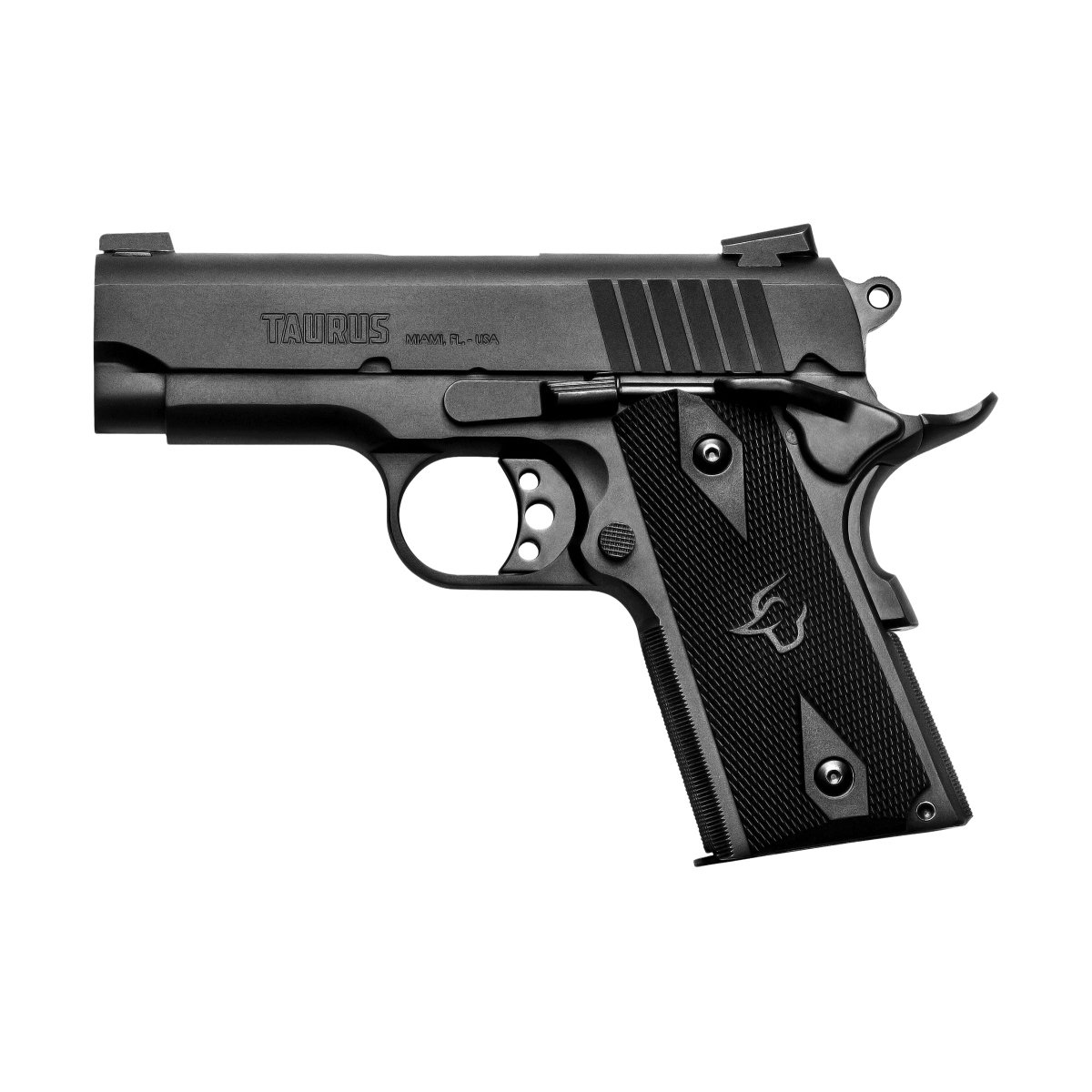 Taurus 1911 Officer Compact 9mm Pistol, Blk - 1-191101OFC9MM - Taurus