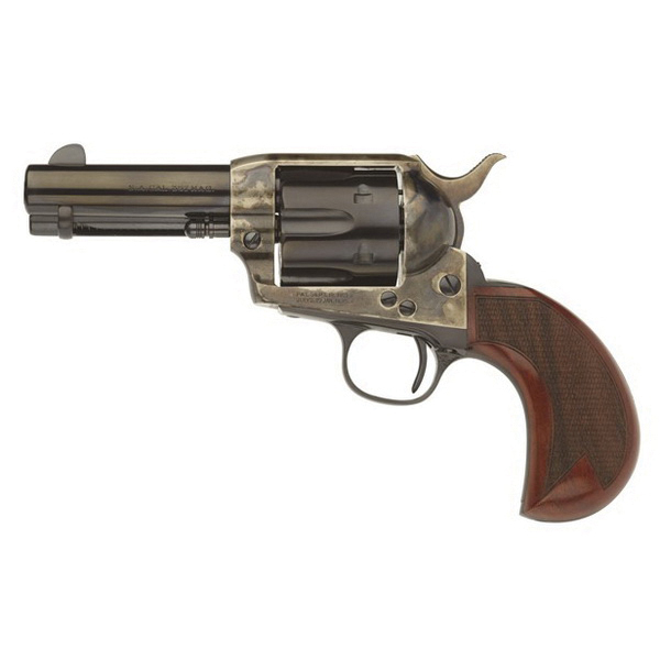Taylors & Company 1873 Birdshead Cattleman Checkered 3.5" .357 Mag Revolver, Case Hardened - 555132 - Taylors And Company