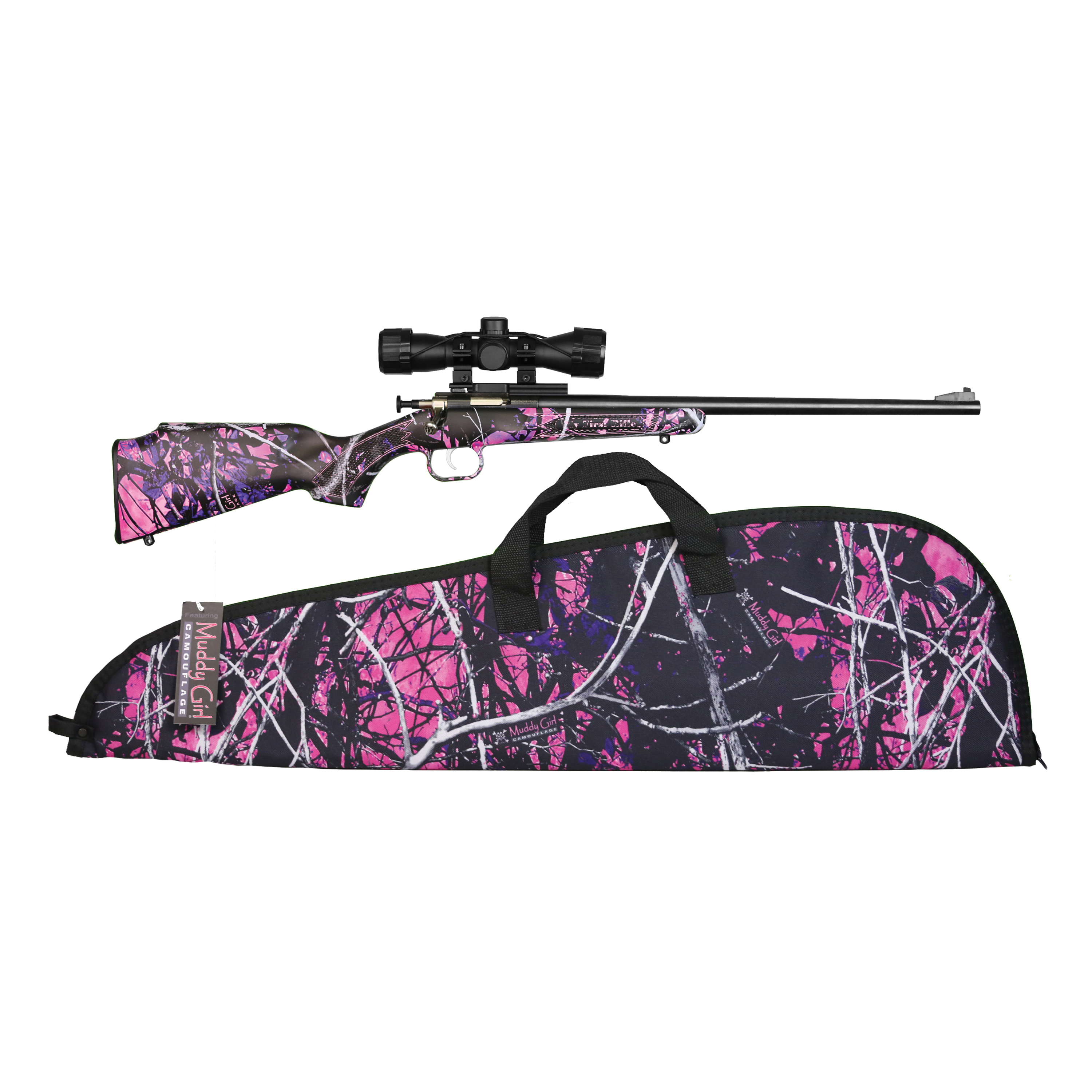 Keystone Sporting Arms Crickett/Hydrodipped Synthetic .22lr Bolt Action Rifle, Muddy Girl - KSA2160BSC - Keystone