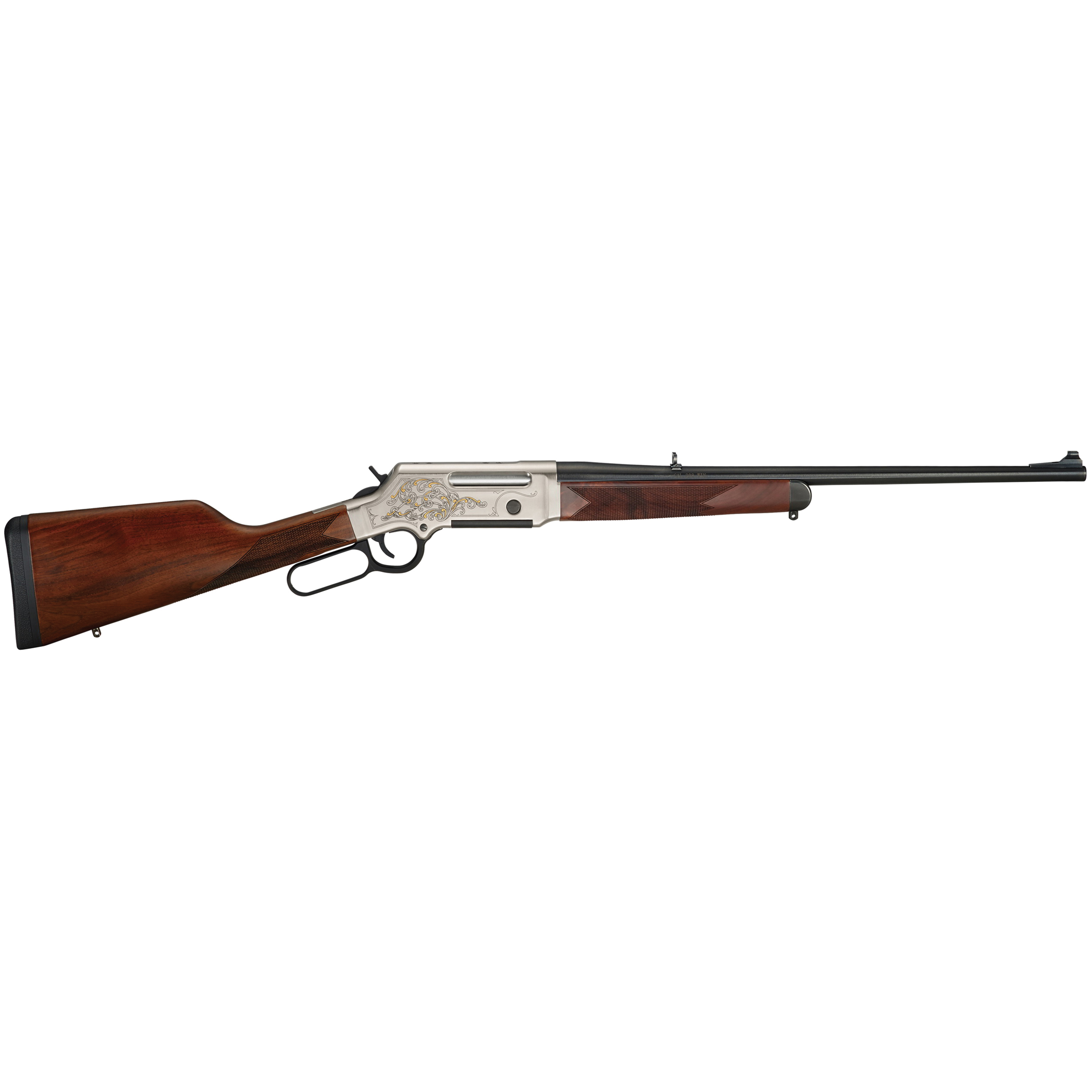 Henry The Long Ranger Deluxe Engraved .308 Win/7.62 Lever Action Rifle, Brown - H014D-308 - Henry
