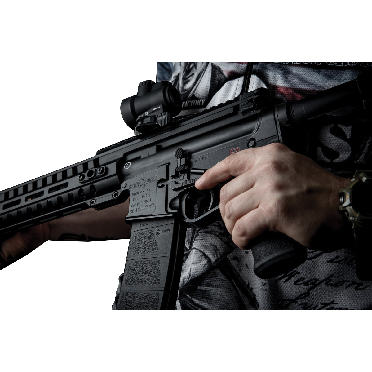 POF-USA P415 Edge 5.56 Semi-Automatic AR-15 Rifle, Burnt Bronze - 1145 - Pof-Usa