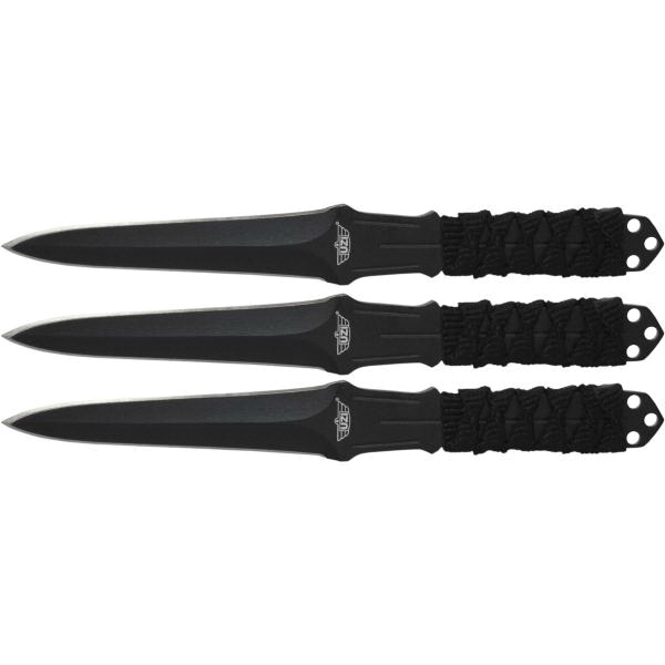 CampCo UZI Throwing Knife Triple Set, 3", Black - UZKTRW003 - Uzi Accessories