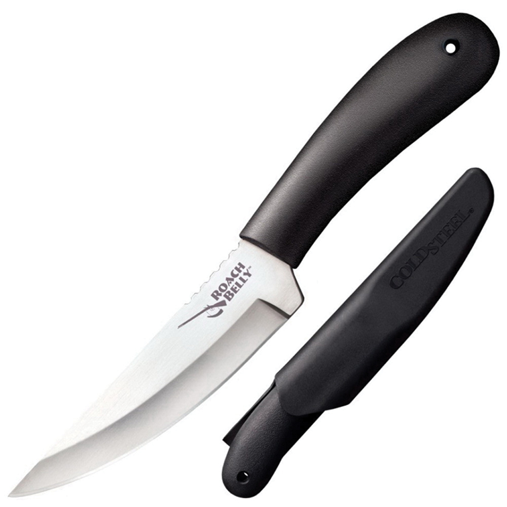 Cold Steel Roach Belly Trailing Point Fixed Knife, 4.5", Black - 20RBC
