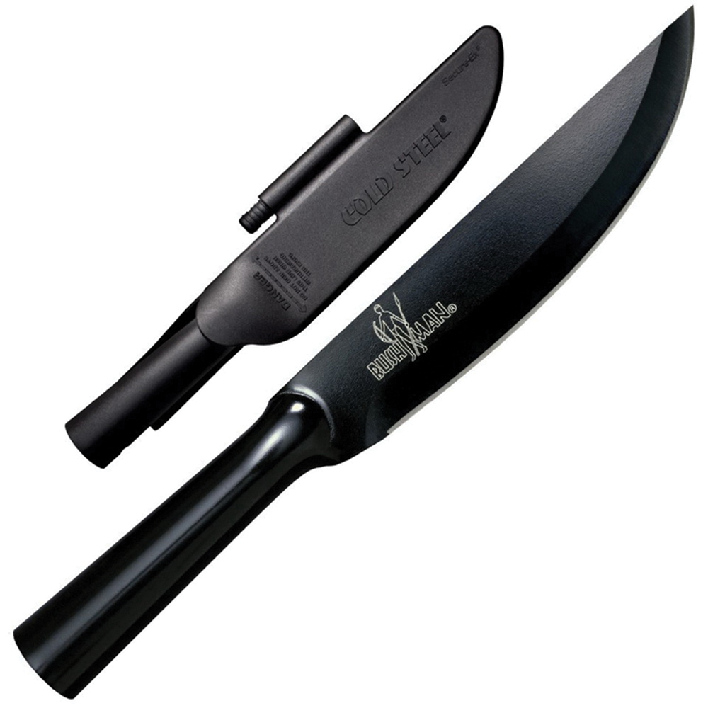 Cold Steel Bushman Clip Point Fixed Knife, 7", Black - 95BUSK - Cold Steel