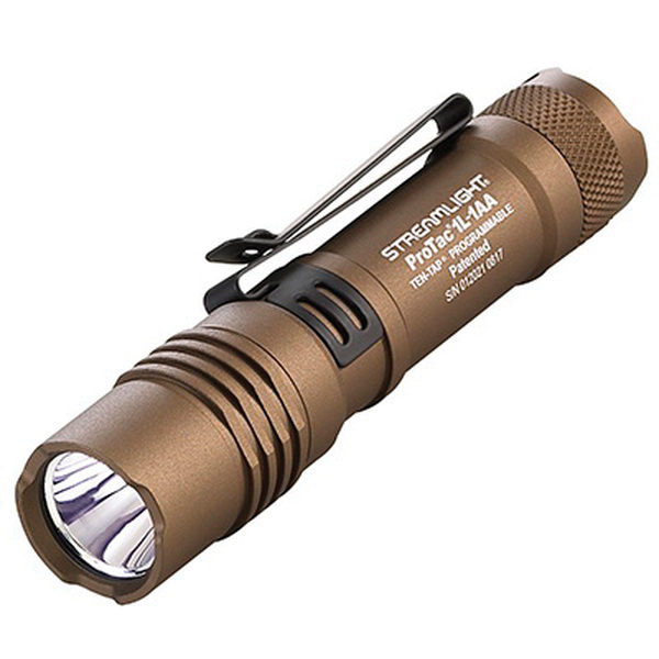 Streamlight ProTac 350 lm C4 LED Super Bright Tactical Dual Fuel Flashlight, Coyote - 88073 - Streamlight