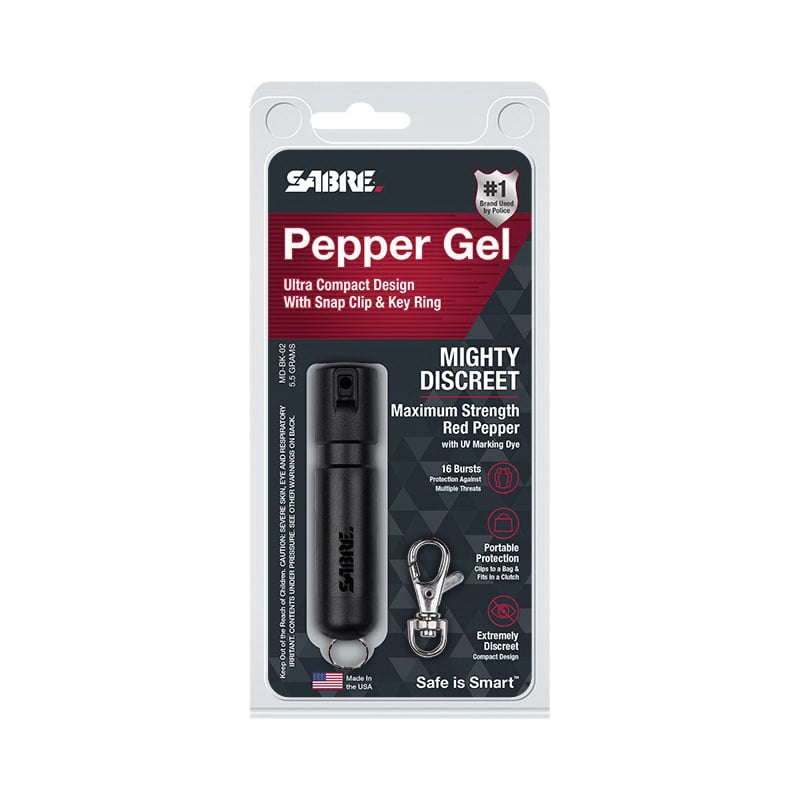 Sabre Mighty Discreet Pepper Spray, 0.28 oz Canister, Black - MD-BK-02 - Sabre Aka Security Equipment Corp