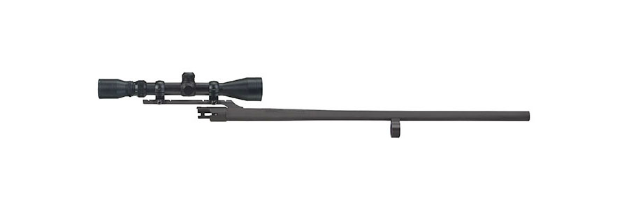 Mossberg Remington 870 24" 12ga Slug Barrel w/ Cantilever Mount & Mounted Scope, Matte Blue - 92356 - Mossberg