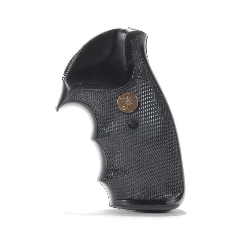 Pachmayr Gripper Grip w/ Finger Grooves for Colt Python Pistol, Black - 02528