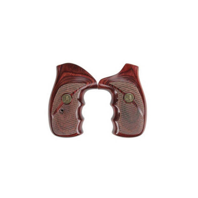 Pachmayr Renegade Checkered Grip for S&W N Frame Round Butt Revolver, Rosewood - 63040 - Pachmayr