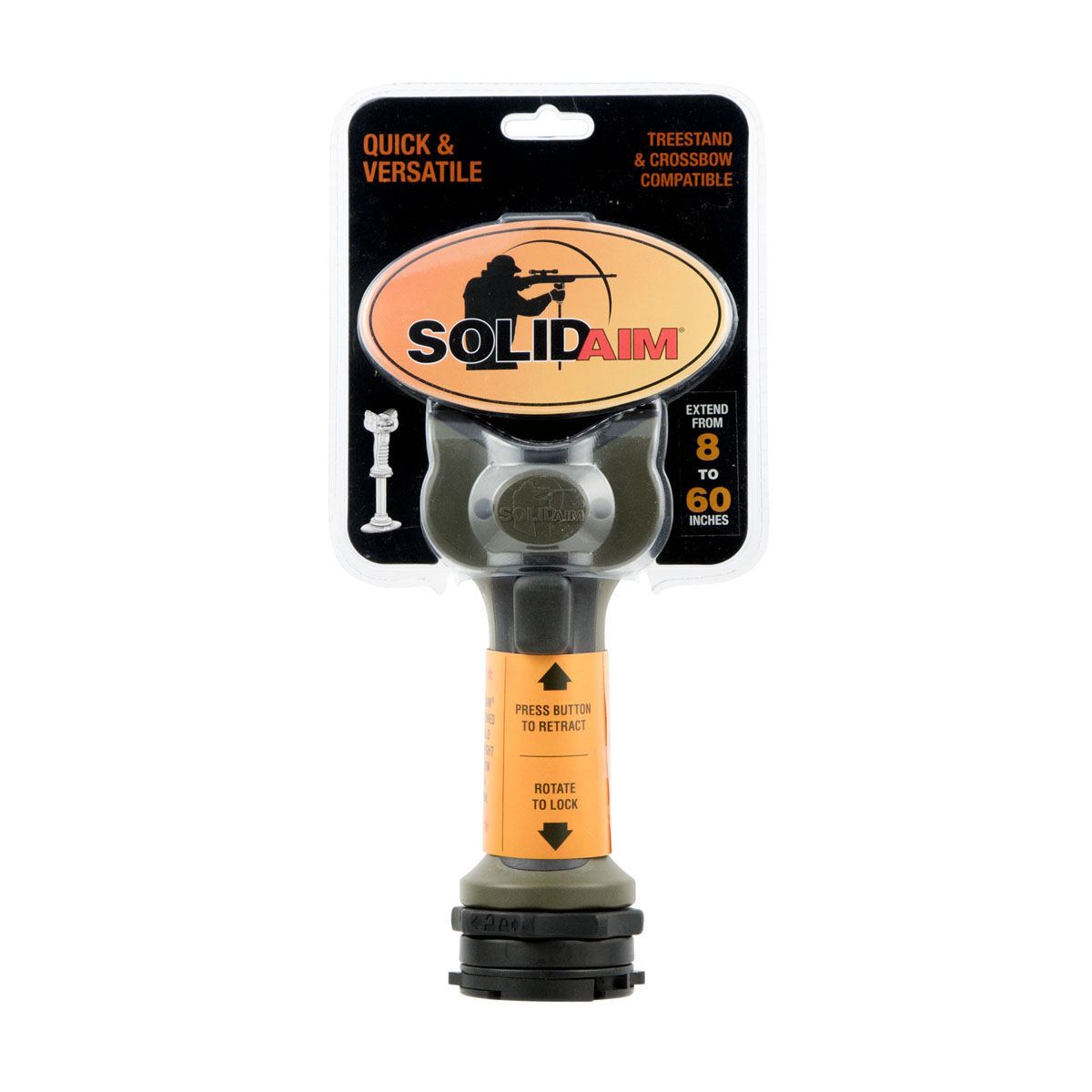 Cuddeback Solid Aim Shooting Stick, Black, 8"-60" - 164 - Cuddeback