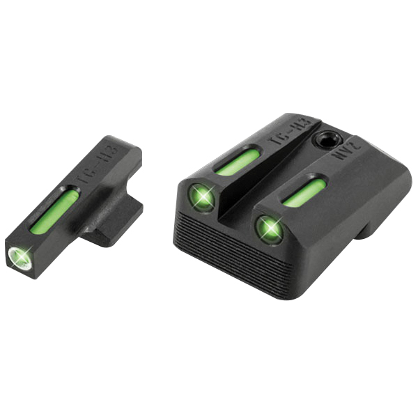 TruGlo Brite-Site TFX Front/Rear 3-Dot Day/Night Sight Set for 1911 3" Officers and 4.25" Commander 9mm Luger/40 S&W Handgun - TG13NV4A