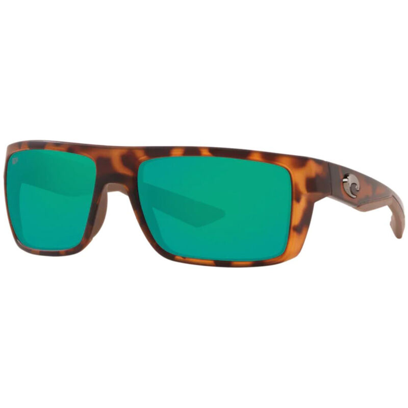 Costa Del Mar Motu Retro Tortoise Frame Green Mirror 580P Lens Glasses - MTU 66 OGMP - Costa