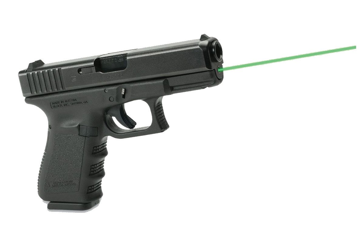 LaserMax Green Guide Rod Laser for Glock 19, 23, 32, 38 Gen 1-3 Pistols, Black - LMS-1131G - Lasermax