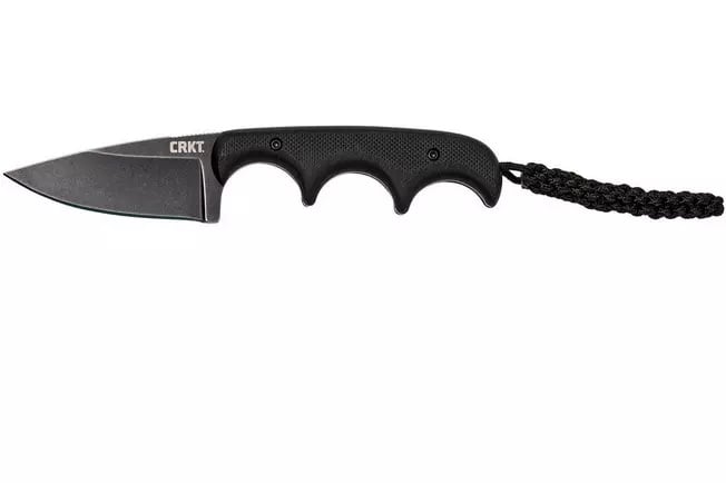 CRKT Minimalist Fixed Knife Drop Point/Plain, Black - Crkt
