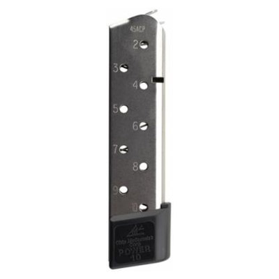 Chip McCormick Power Mag .45 ACP 10 Round 1911 Magazine, Stainless Steel - 15150 - Chip Mccormick