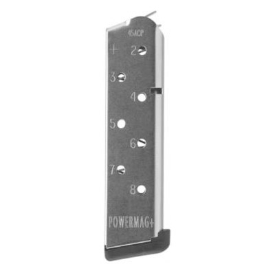 Chip McCormick Power Mag+ .45 ACP 8 Round 1911 Magazine, Stainless Steel - 12131 - Chip Mccormick