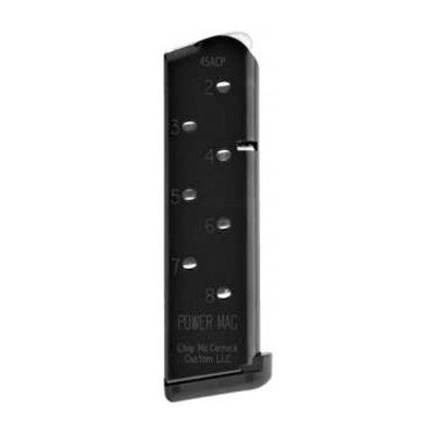 Chip McCormick Combat Power Mag .45 ACP 8 Round 1911 Magazine, Black - 16131 - Chip Mccormick