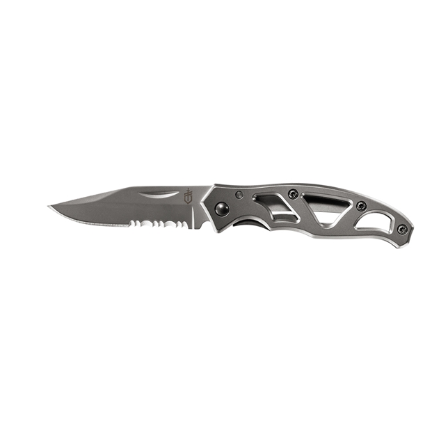 Gerber Mini Paraframe Folding Clip Point Knife Serrated, Stainless - 22-48484 - Gerber