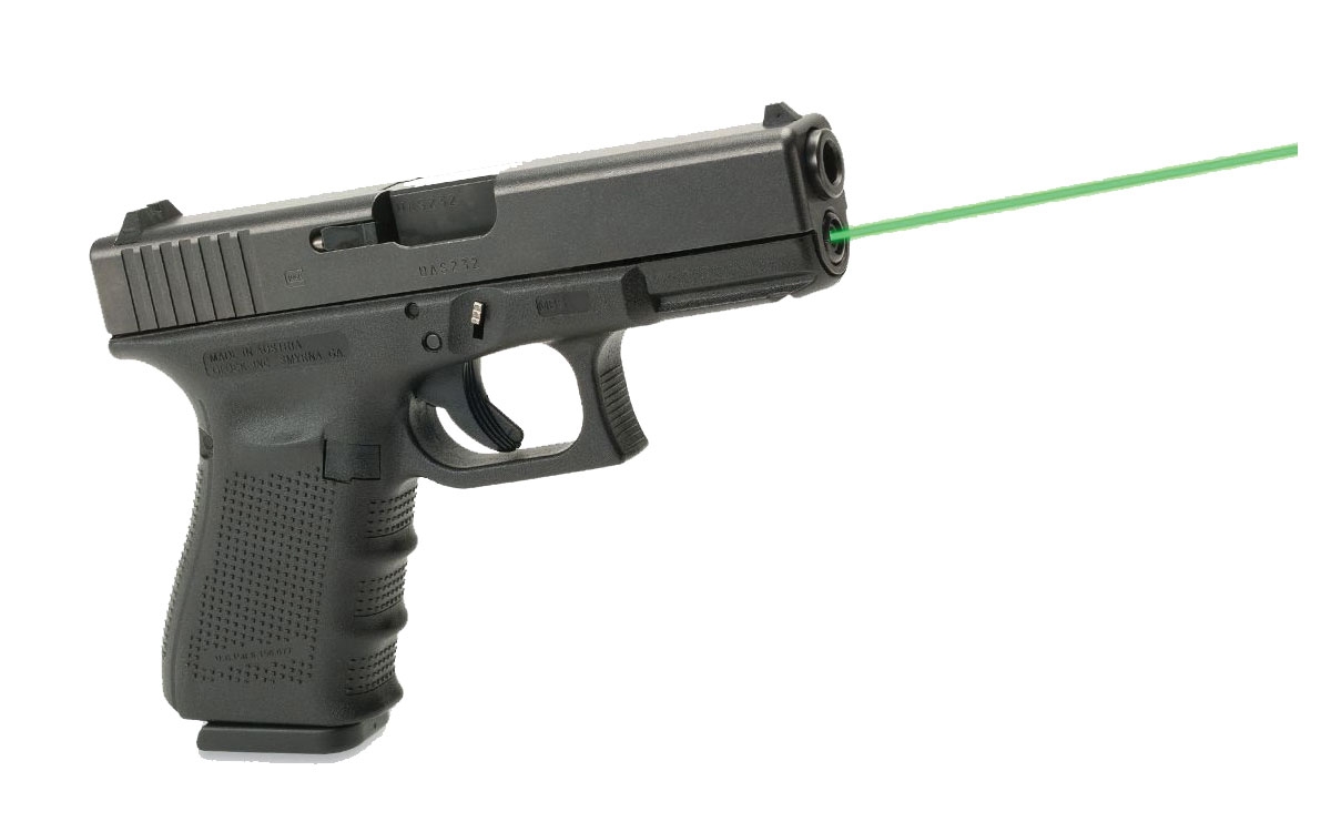 LaserMax Green Guide Rod Laser for Glock 19 Gen 4 Pistols, Black - LMS-G4-19G - Lasermax