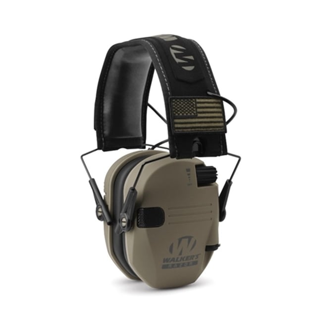 Walkers Razor Slim Patriotic Series Electronic Ear Muff, OD Green - Walkers Game Ear