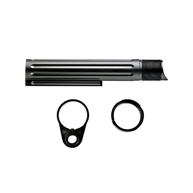 PWS Mod 2 Enhanced Buffer Tube w/ Ratchet Lock Castle Nut & End Plate - 4G2BTMB1 - Primary Weapons Systems