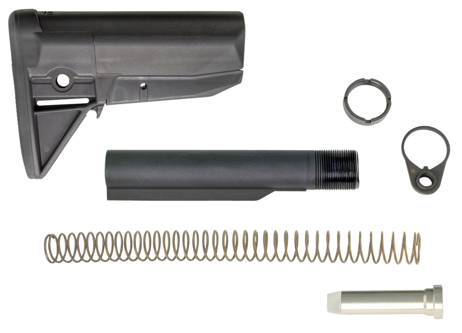 BCMGunfighter AR-15 Stock Kit, Black Synthetic - BCM-GFSK-MOD-0-BLK - Bcm