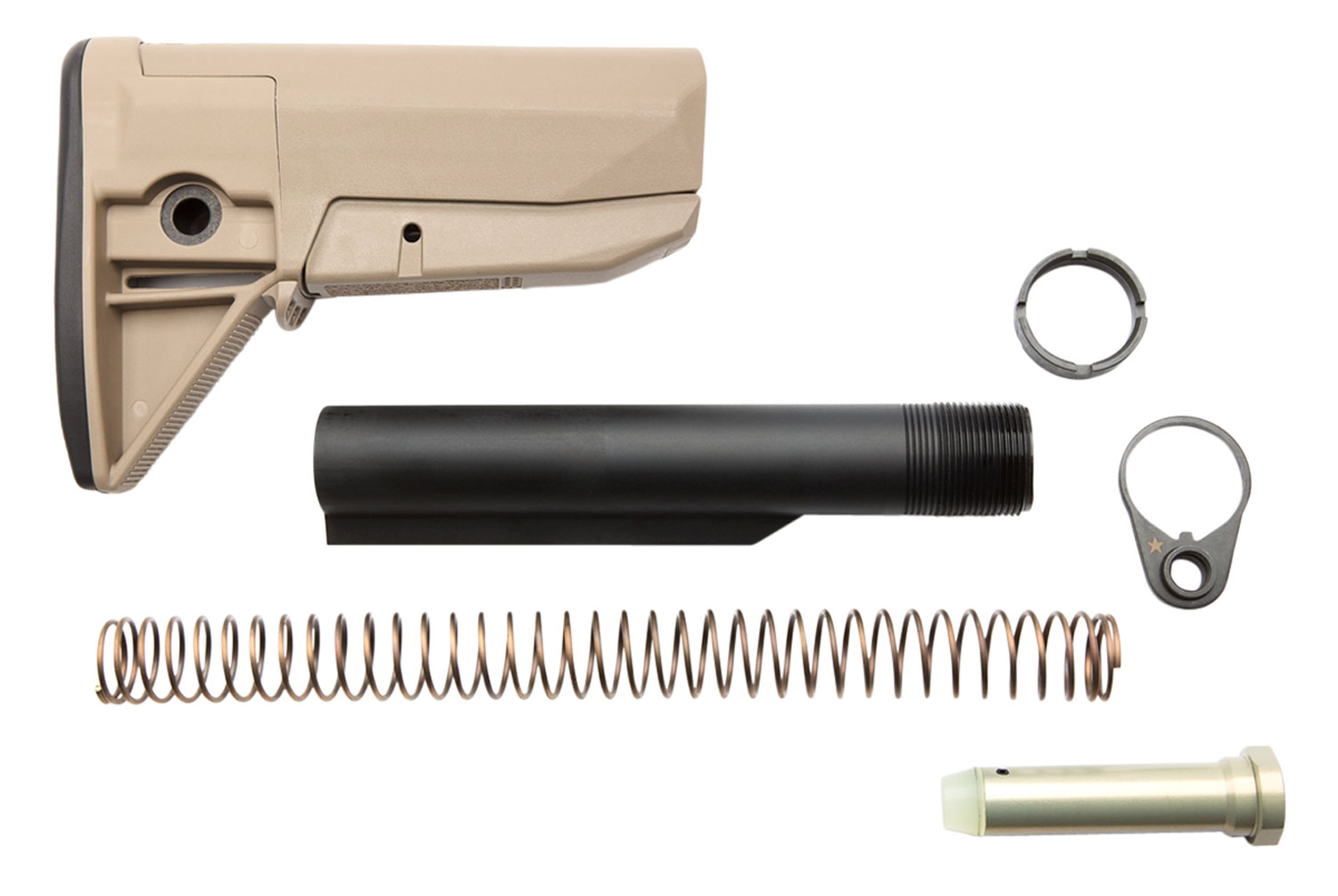 BCMGunfighter AR-15 Stock Kit, FDE Synthetic - BCM-GFSK-MOD-0-FDE - Bcm