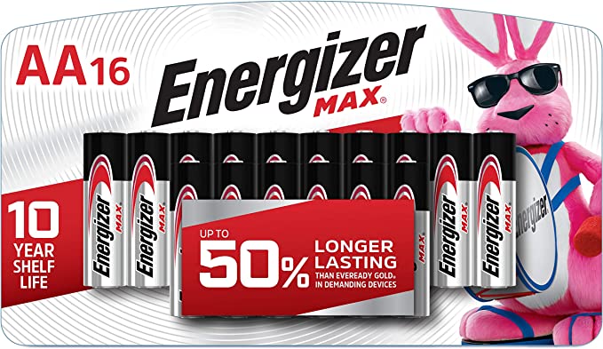 Energizer AA Max 1.5V Alkaline Batteries, 16/Pack - E91LP-16 - Energizer