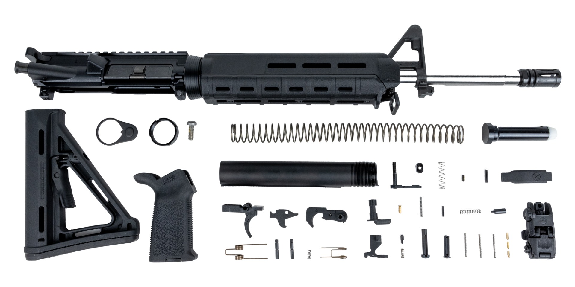 PSA 16" Midlength 5.56 NATO 1:7 Stainless Steel MOE Freedom Rifle Kit with Rear MBUS- 77932956 - Palmetto State Armory