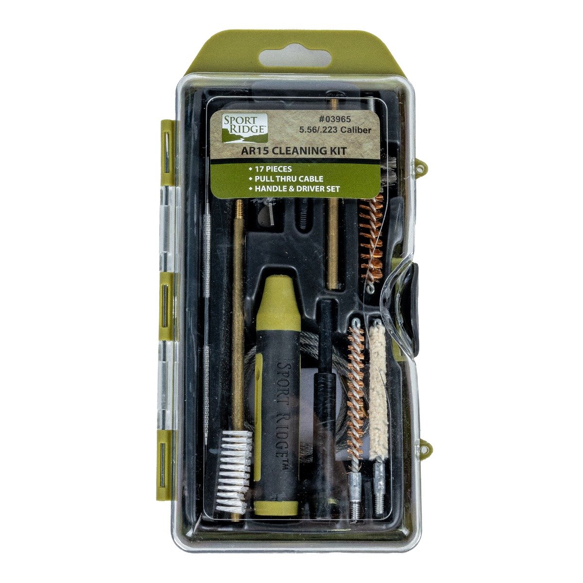 Sport Ridge M16/AR15 Rifle Cleaning Kit, 5.56/.223 Caliber (17 Piece) - 03965 - Sport Ridge