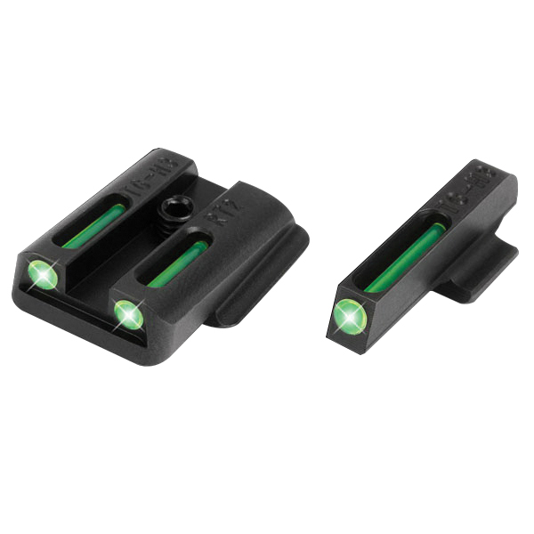 TruGlo Brite-Site TFO Sight Set for Ruger LC Pistol, Green Front/Rear - TG131RT2 - Truglo